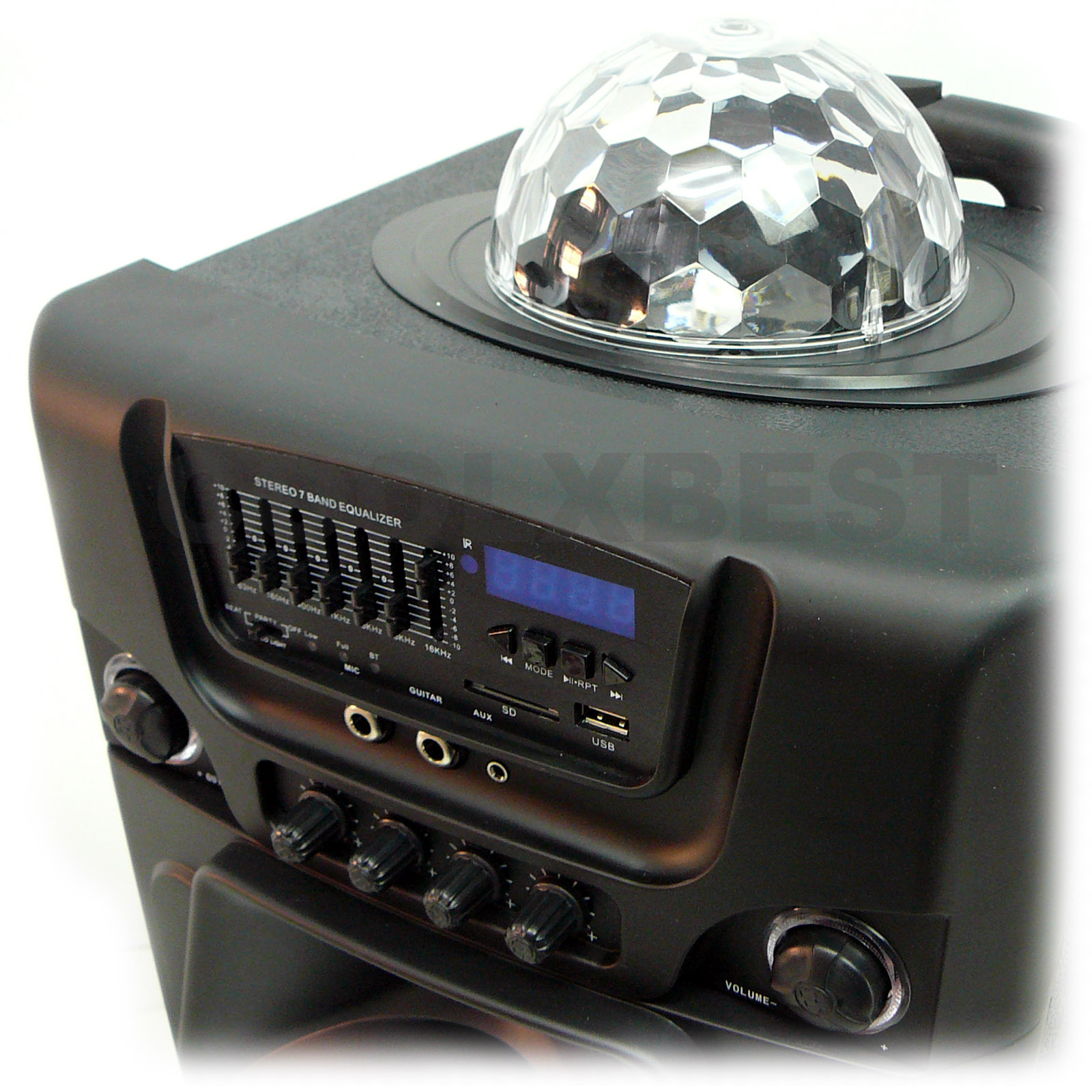 NEW iDISCO LARGE PORTABLE BLUETOOTH SPEAKER WIRELESS MIC KARAOKE DISCO